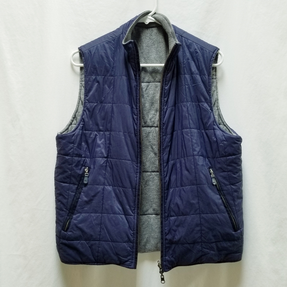 Peter Millar Quilted Reversible Vest - Merino Wool / Cotton - Crown Tag *READ*